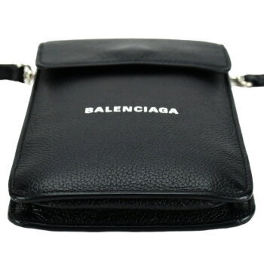 Balenciaga Logo CASH Shoulder Black Smartphone Case Phone Holder Leather - Picture 5 of 6